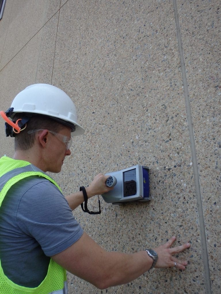 Engineer Testing Wall