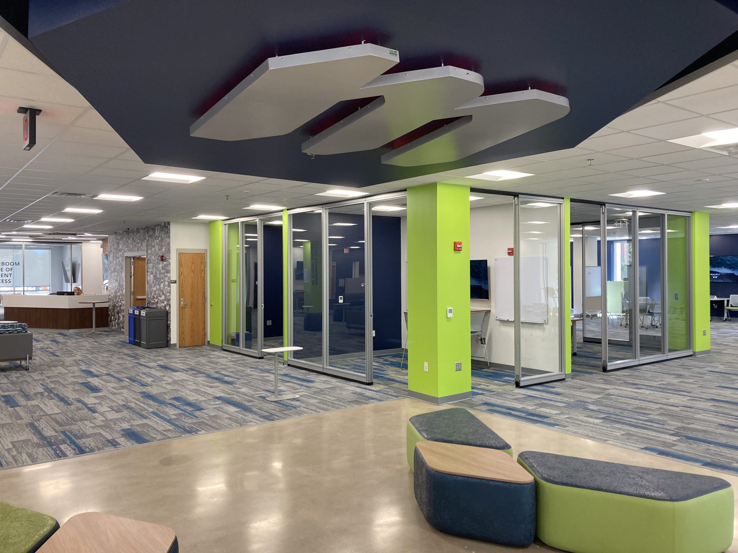 Library with green walls