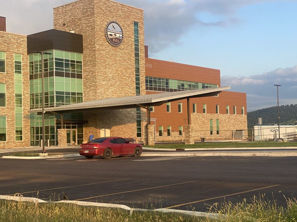 Oyate Health Center parking lot and main entrance